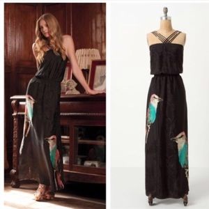 ANTHROPOLOGIE Leifsdottir Silk Corvida Maxi Dress